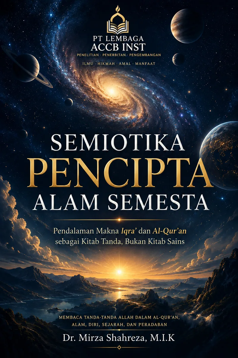 Sampul Semiotika Pencipta Alam Semesta karya Dr. Mirza Shahreza